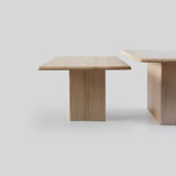 Set of Two vintage travertine side tables