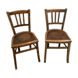 Engraved 1930 bistro chair