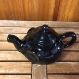 Old vintage black ceramic elephant shaped teapot #a474