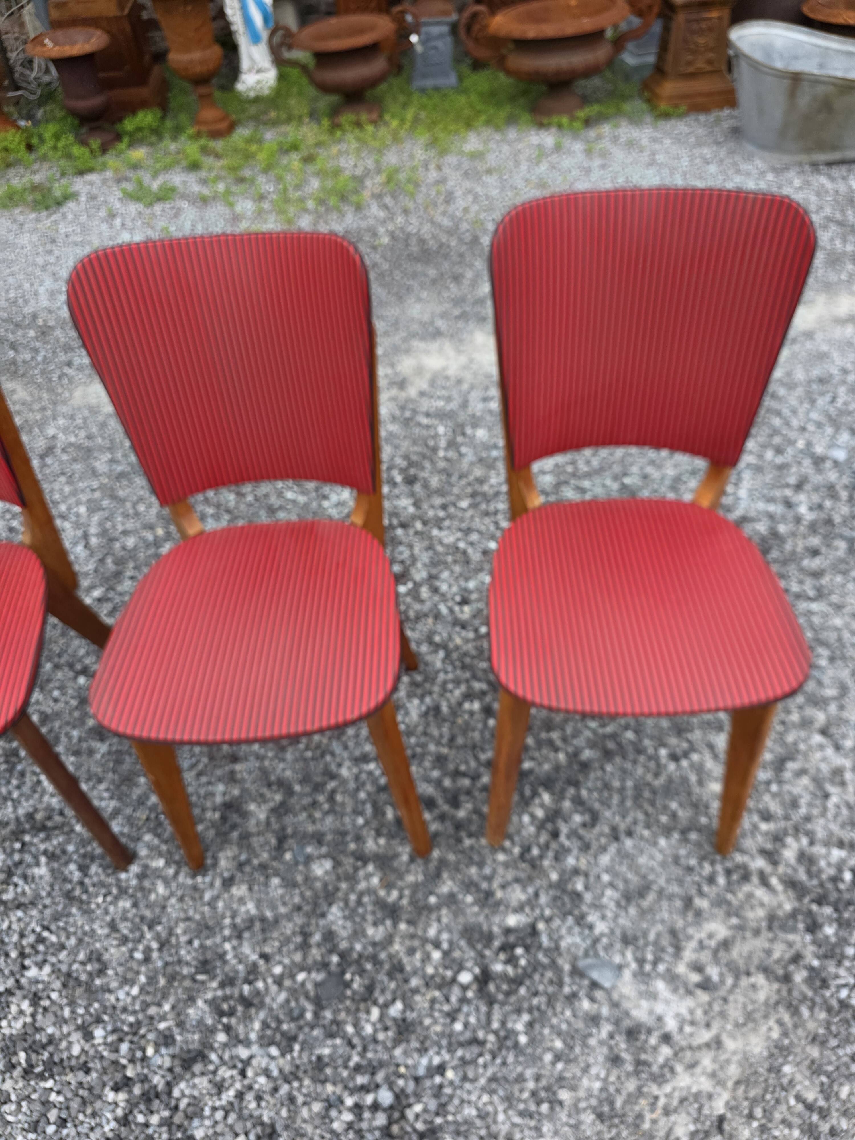 6 vintage oak chairs from the 1960s