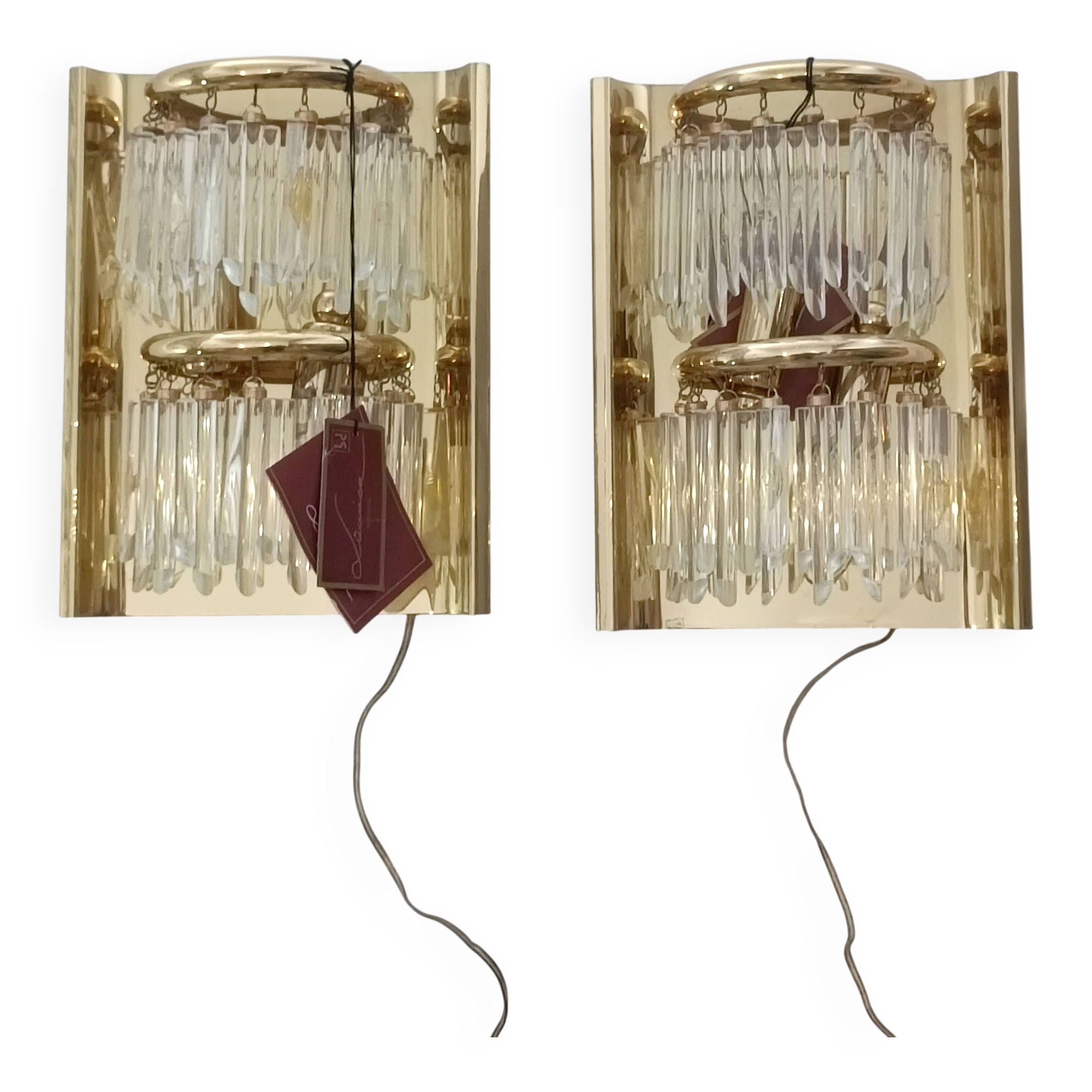 Pair of wall sconces by Lumica 1970s