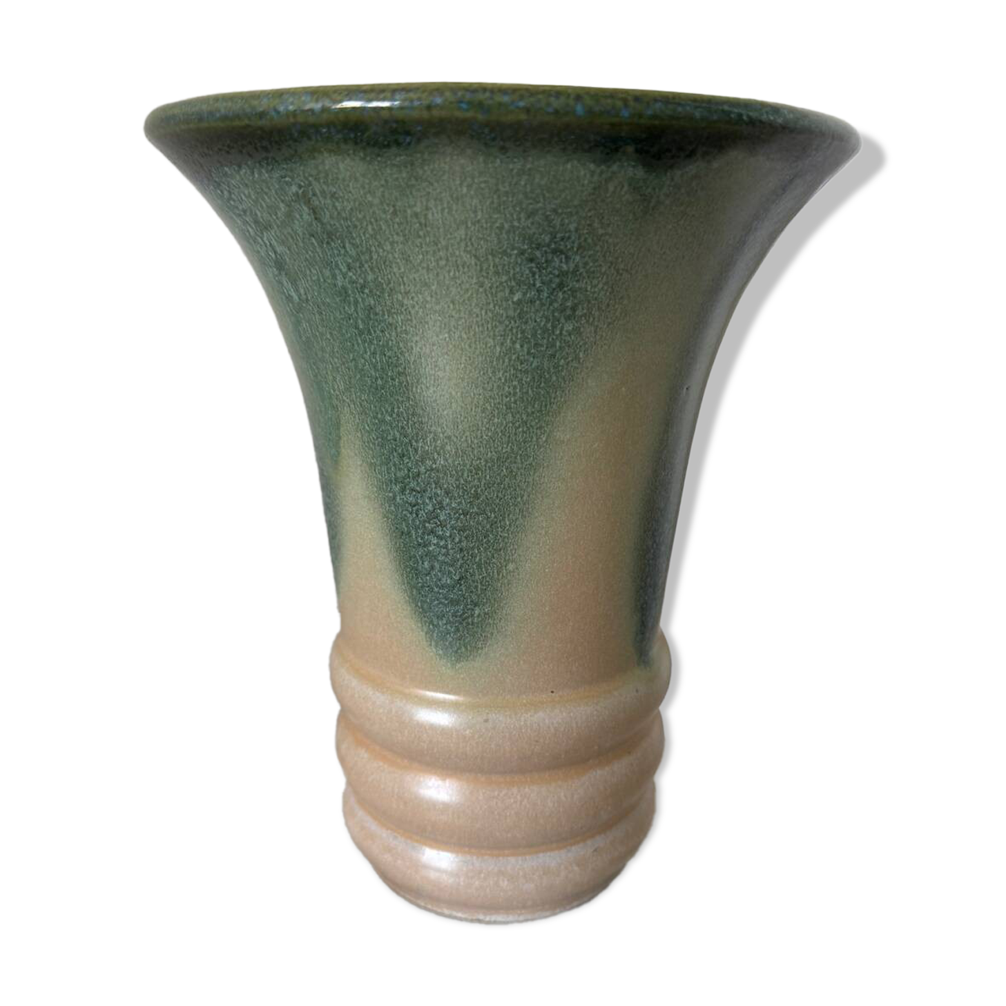 Art Deco flamed stoneware vase