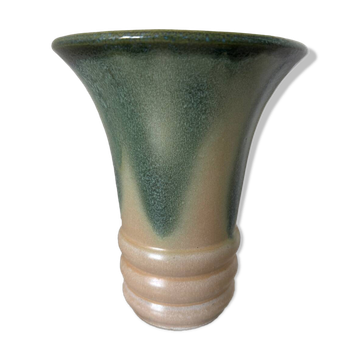 Art Deco flamed stoneware vase