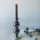Eglomise glass candle holder