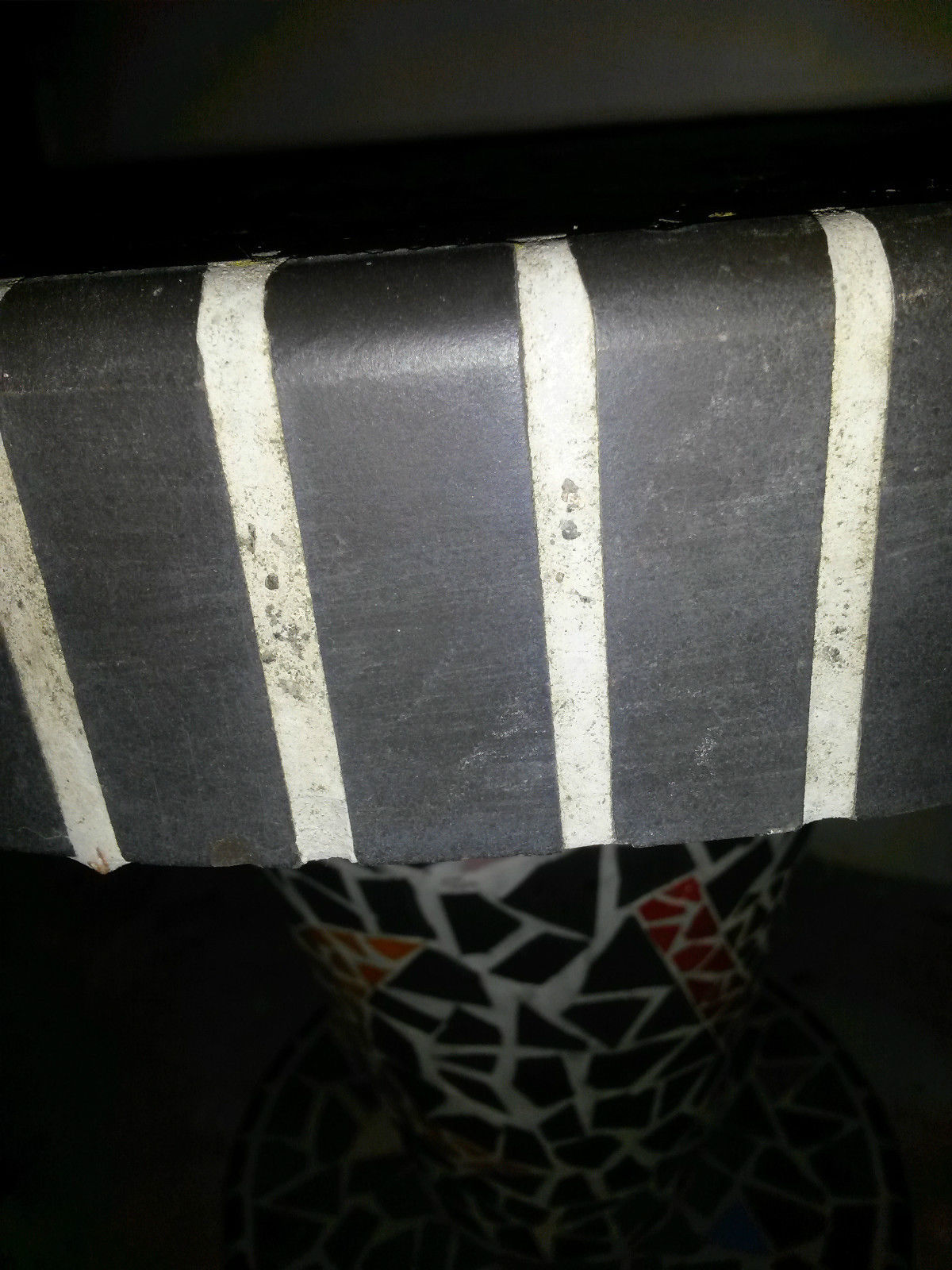Table low pedestal 1950/70 in tiled concrete