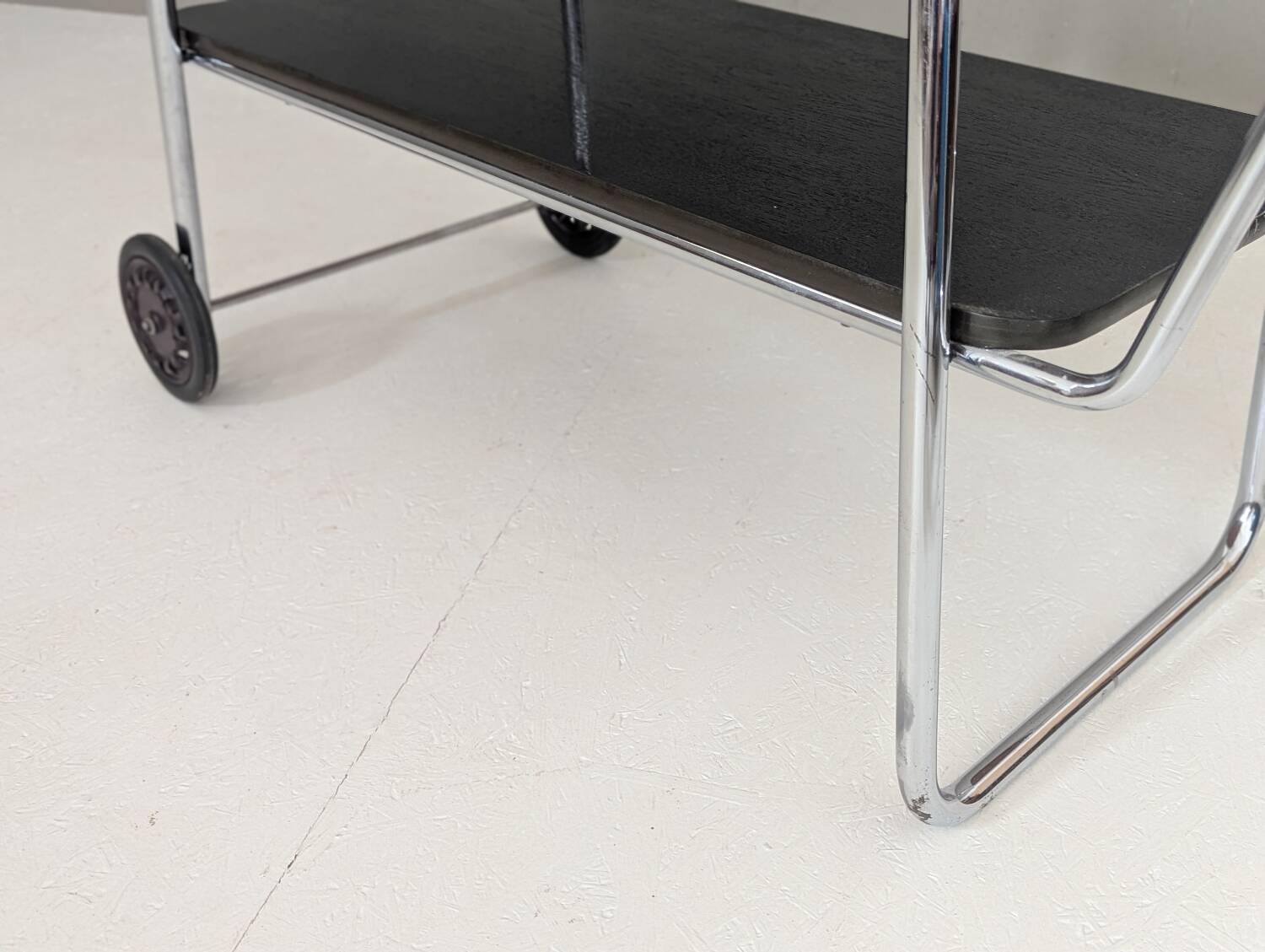 Bauhaus Tubular Steel Serving Cart by Robert Slezák, 1930s