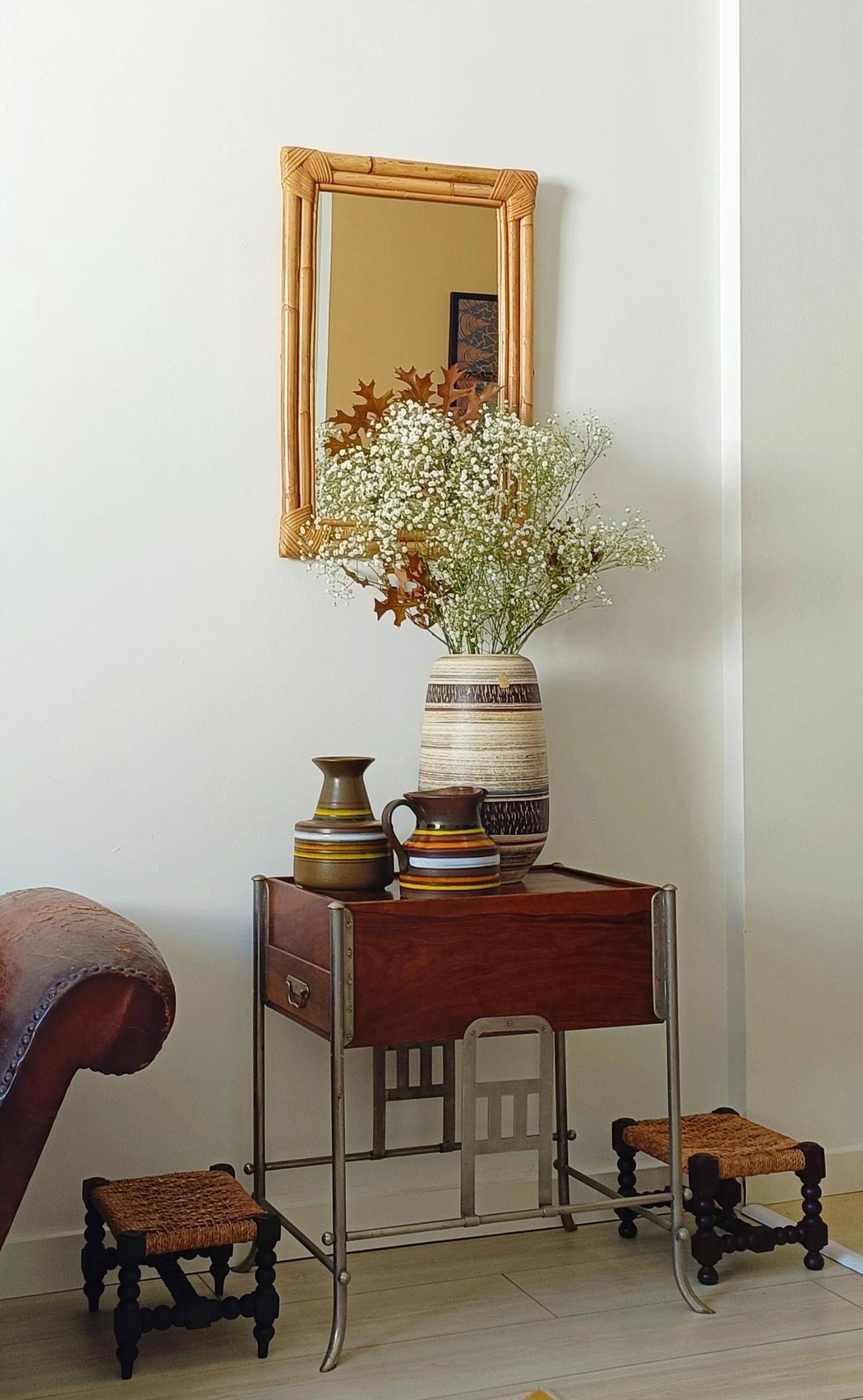 Bitossi Ceramic Vase and Pitcher Set by Aldo Londi, Handmade in Italy