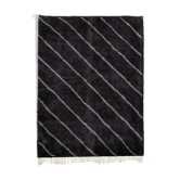 Tapis marocain moderne noir art contemporain 200x300cm
