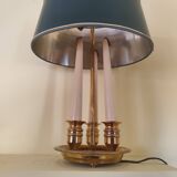 Empire style hot water bottle lamp - bronze and brass candle holder lamp