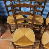 Set of 5 Picardy dining room chairs