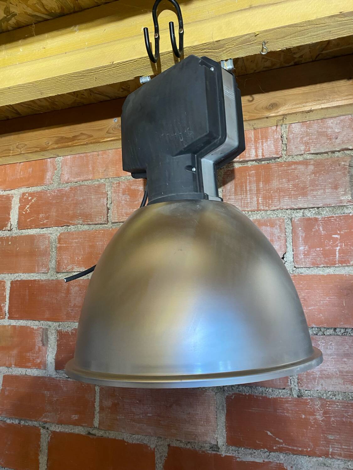 Vintage Industrial Grey Metal Pendant Light with Dimmer