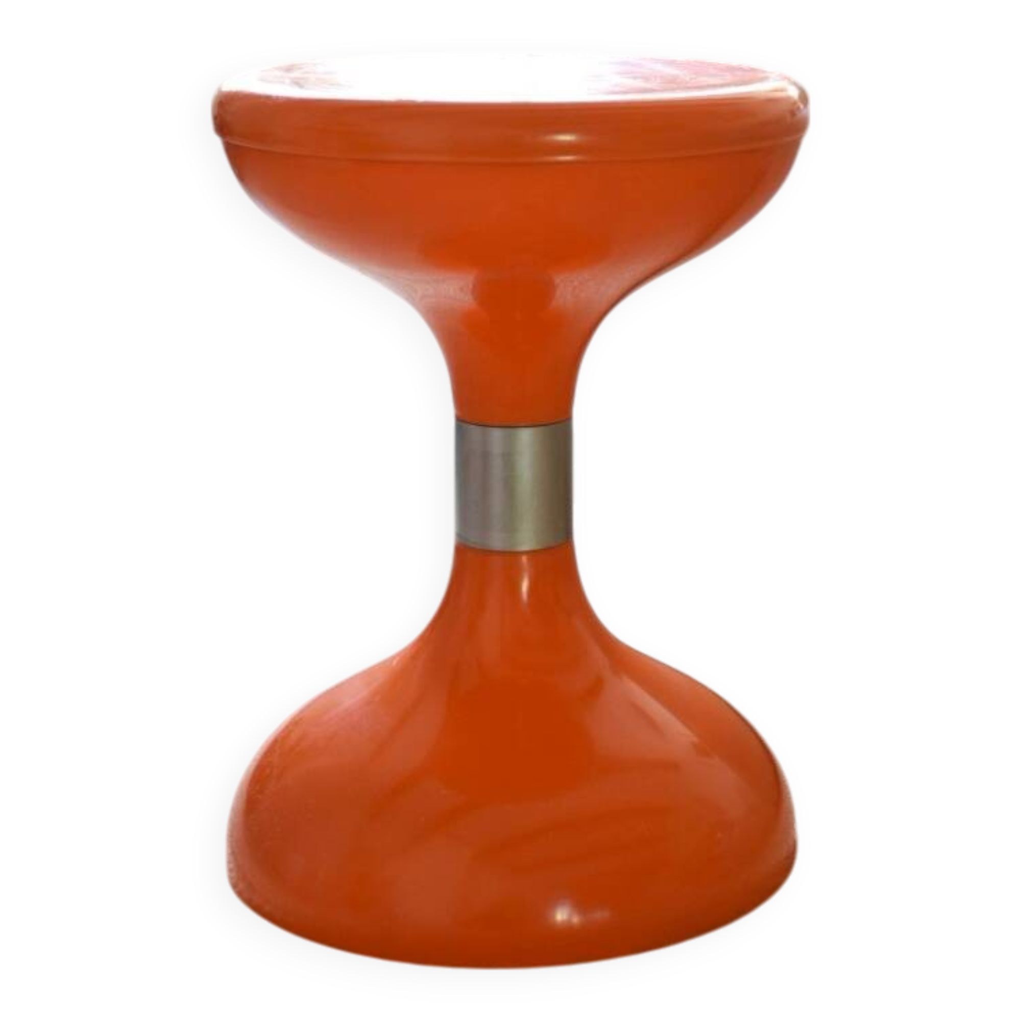 Tabouret Space Age orange dans le style Robur Sgabello Americano