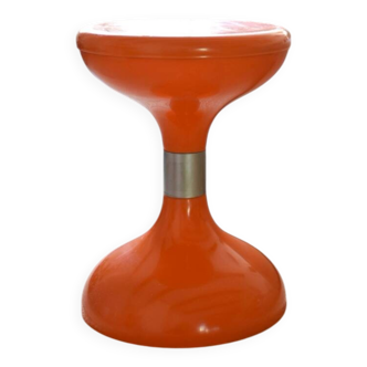 Orange Space Age stool in the Robur Sgabello Americano style