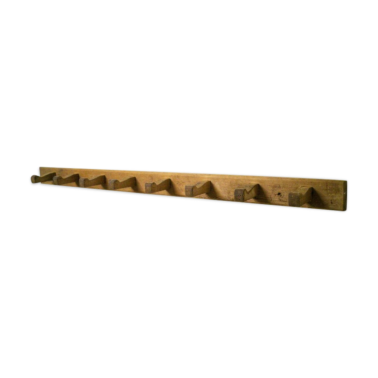 Brutalist wall coat rack with 8 hooks