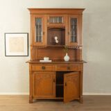 Two-piece buffet from the 1910s in Art Nouveau style, beech wood
