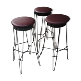 Tabourets style pieds épingles 1950