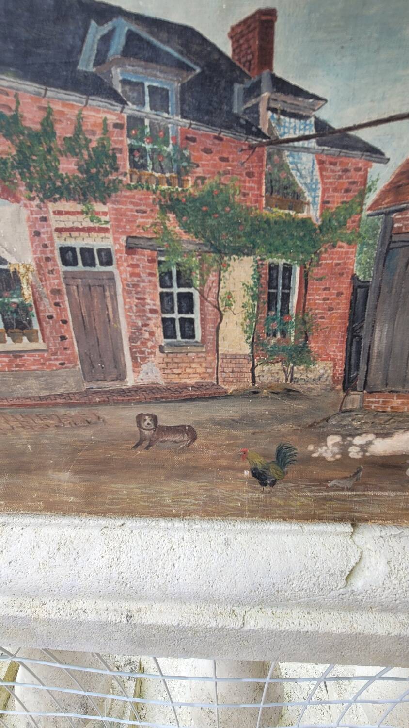 Countryside canvas painting