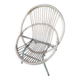 Vintage wicker armchair 1950/70