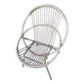 Vintage wicker armchair 1950/70