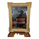 Antique 19th century gilded mirror 94 x 70 cm