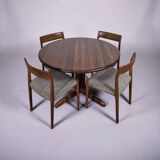 Danish modern dining set by N.O. Møller, Denmark 1960s