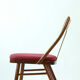 Chaises en bois et tapisserie rose, Tchécoslovaquie années 60