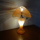 Blown glass mushroom lamp
