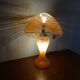 Blown glass mushroom lamp