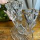 Three-light candlestick in molded crystal