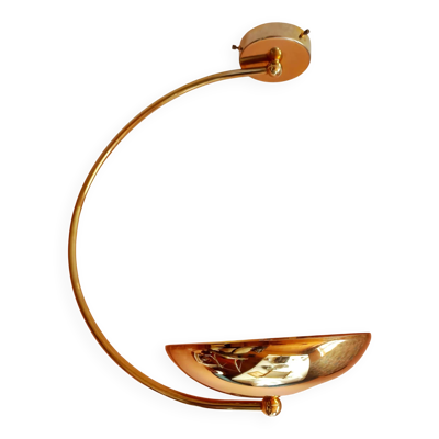 Suspension arc vintage métal doré 1980
