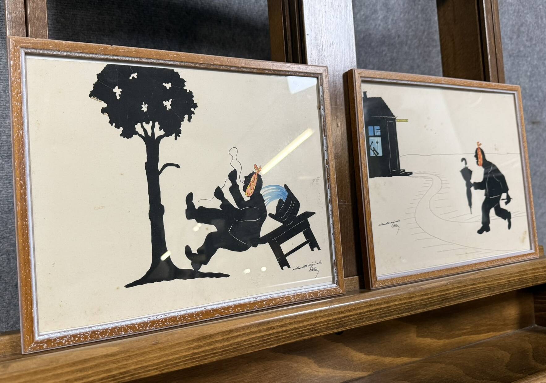 Marimag 20th century: original humorous ink paintings signed circa 1950