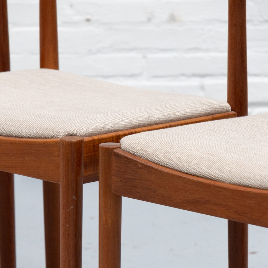 Danish dining chairs set by Johannes Nørgaard 1960s