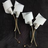 Modernist wall light sconces 1950s 60s design lamp dlg arlus lunel