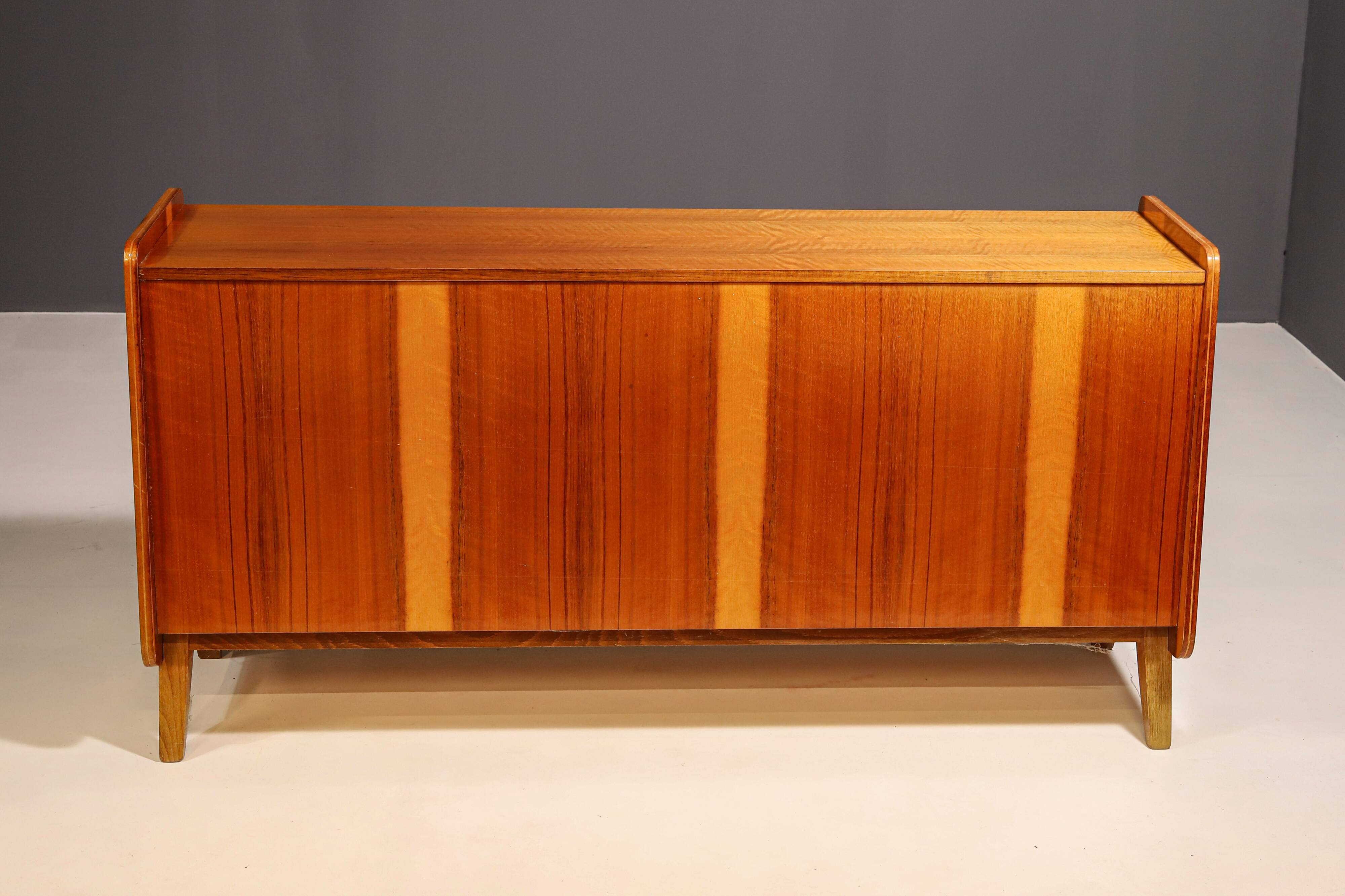 Vintage walnut sideboard, chest of drawers by František Jirák, 1970s, Czechoslovakia