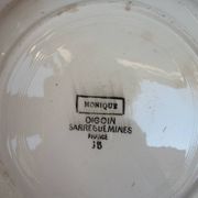 4 Digoin Sarreguemines plates
