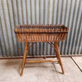 Rattan wicker planter plant holder