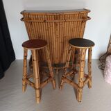 Vintage bamboo bar