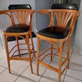 Paire de tabourets de bar bistrot vintage