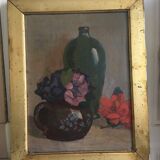 Signed still life oil painting