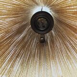 Teakwood and raffia bast chandelier by Temde