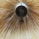 Teakwood and raffia bast chandelier by Temde