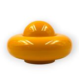 Sergio Asti, Yellow ceramic sculpture / box, Gabbianelli Italy ca. 1971