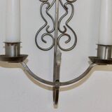 Pair of Mid Century Swedish Pewter Sconces