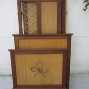 Wood and rattan child bed