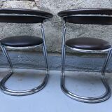 Set of 4 vintage cantilever chairs