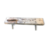 White patinated bench