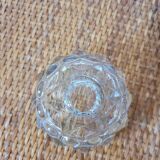 Bougeoir en verre pied étoilé