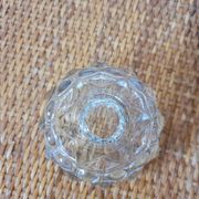 Bougeoir en verre pied étoilé