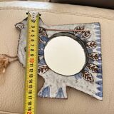 Vallauris earthenware bird mirror