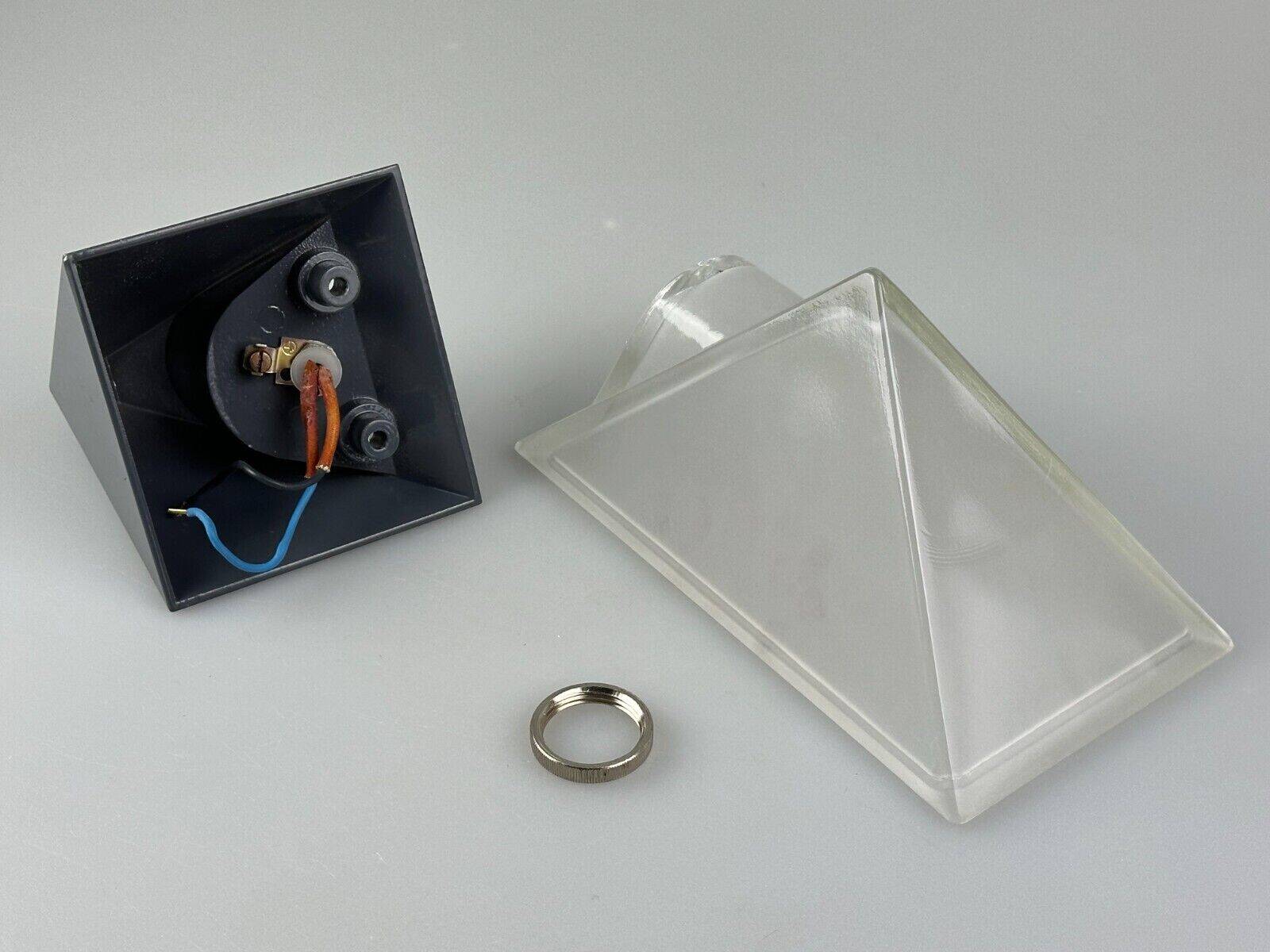 60s 70s Peill & Putzler Cube wall lamp Wall Sconce Ice Glass Space Age